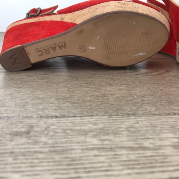 Marc Art of Walking Suede platform wedge sandals - Picture 4 of 4